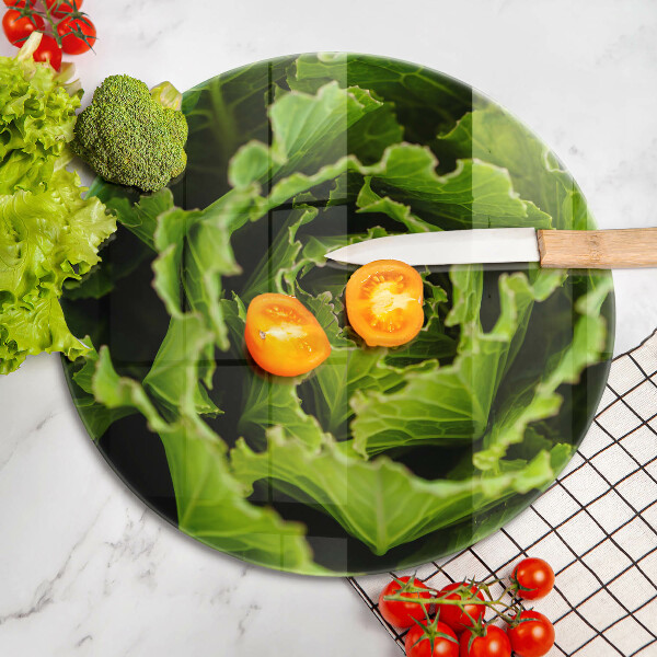 Glas Ceranfeldabdeckung Salatblätter essen