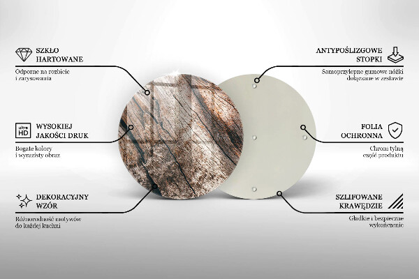 Glas Ceranfeldabdeckung Holzstruktur