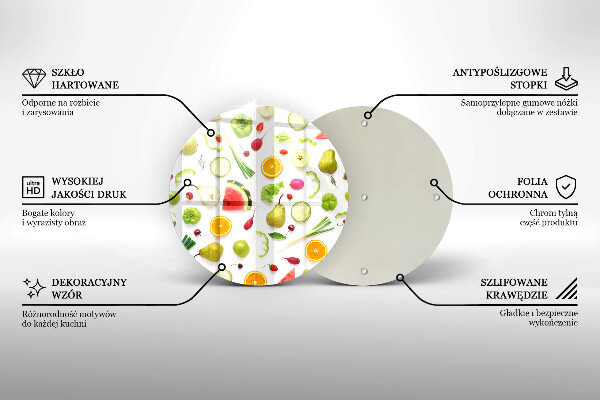 Glas Ceranfeldabdeckung Obst- und Gemüsemuster