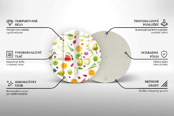 Glas Ceranfeldabdeckung Obst- und Gemüsemuster