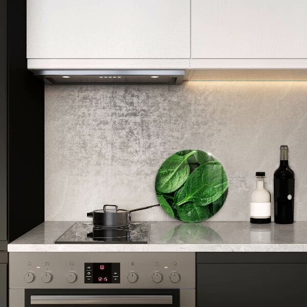 Glas Ceranfeldabdeckung Basilikumblätter