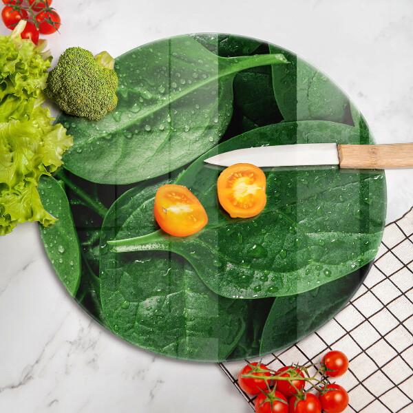 Glas Ceranfeldabdeckung Basilikumblätter