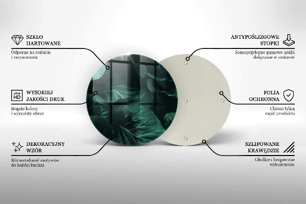 Glas Ceranfeldabdeckung Wilde dunkle Blätter