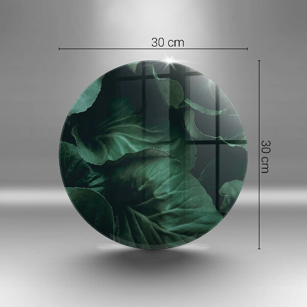 Glas Ceranfeldabdeckung Wilde dunkle Blätter