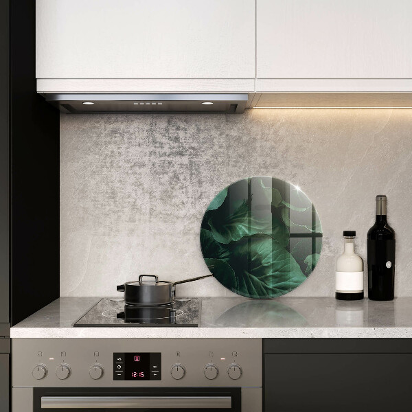 Glas Ceranfeldabdeckung Wilde dunkle Blätter