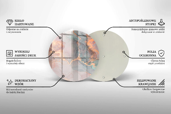 Glas Ceranfeldabdeckung Spritzschutz Marmor mit Gold