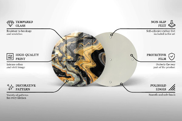 Glas Ceranfeldabdeckung Spritzschutz Abstrakte Struktur