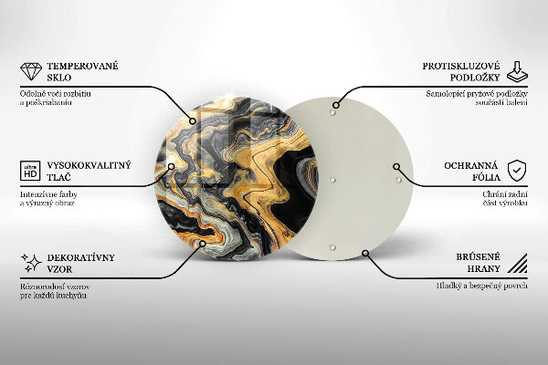 Glas Ceranfeldabdeckung Spritzschutz Abstrakte Struktur