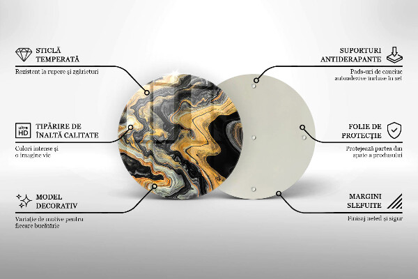 Glas Ceranfeldabdeckung Spritzschutz Abstrakte Struktur
