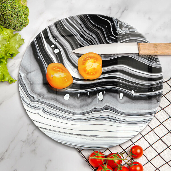 Glas Ceranfeldabdeckung Spritzschutz Tintenabstraktion