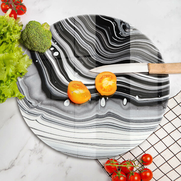 Glas Ceranfeldabdeckung Spritzschutz Tintenabstraktion