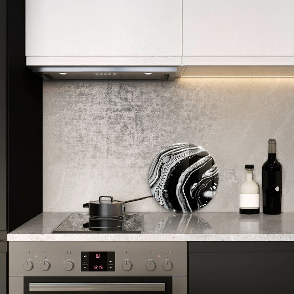 Glas Ceranfeldabdeckung Spritzschutz Tintenabstraktion