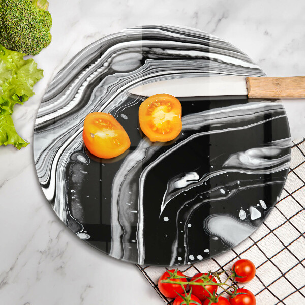 Glas Ceranfeldabdeckung Spritzschutz Tintenabstraktion