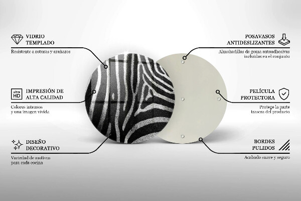 Glas Ceranfeldabdeckung Spritzschutz Zebrastreifen