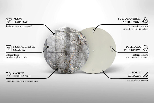 Glas Ceranfeldabdeckung Spritzschutz Steinstruktur