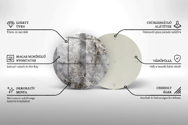 Glas Ceranfeldabdeckung Spritzschutz Steinstruktur