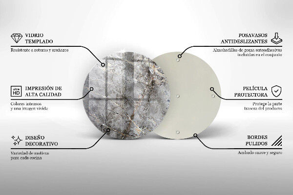 Glas Ceranfeldabdeckung Spritzschutz Steinstruktur