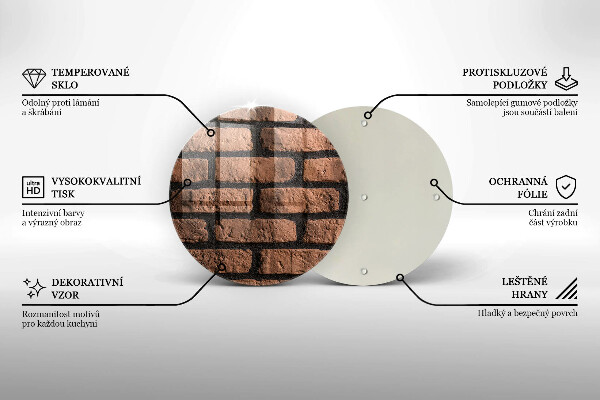 Glas Ceranfeldabdeckung Spritzschutz Ziegelwand