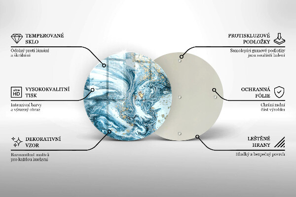 Glas Herdabdeckplatte Struktur mit Gold