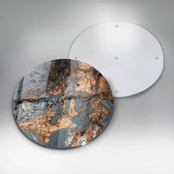 Glas Herdabdeckplatte Goldene Felsstruktur