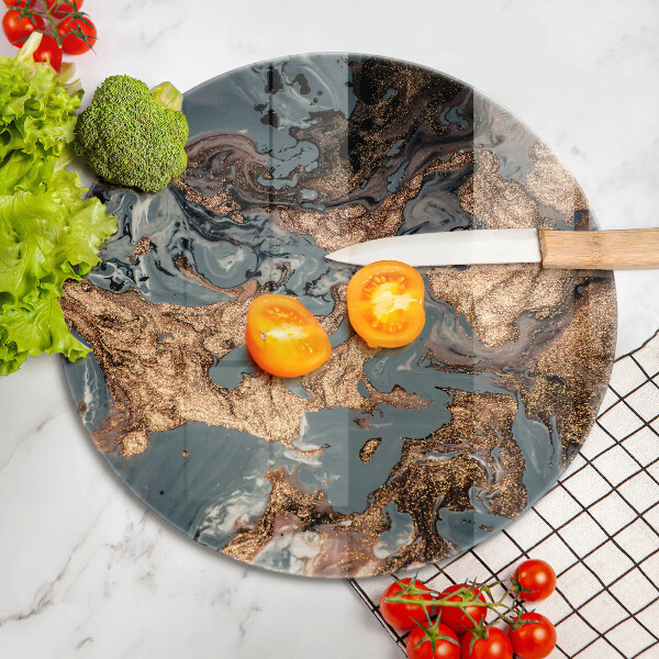 Glas Herdabdeckplatte Goldene Felsstruktur