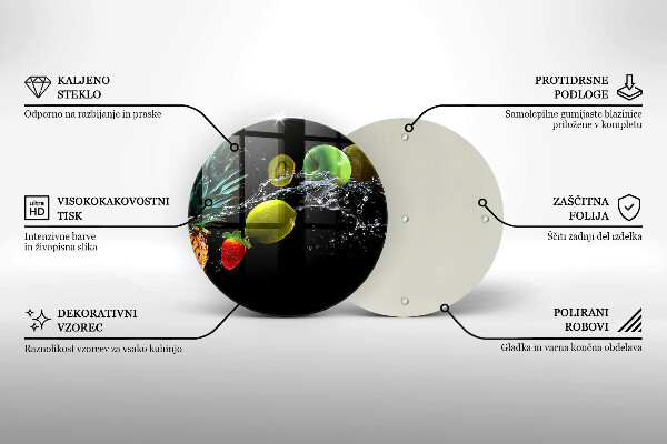 Glas Herdabdeckplatte Früchte im Wasser