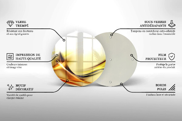 Glas Herdabdeckplatte Abstrakte Lichtlinien
