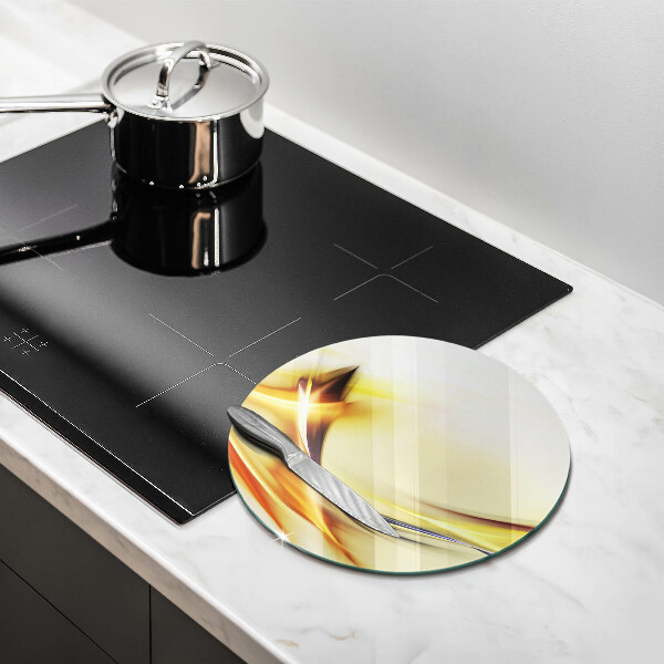 Glas Herdabdeckplatte Abstrakte Lichtlinien