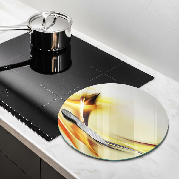 Glas Herdabdeckplatte Abstrakte Lichtlinien