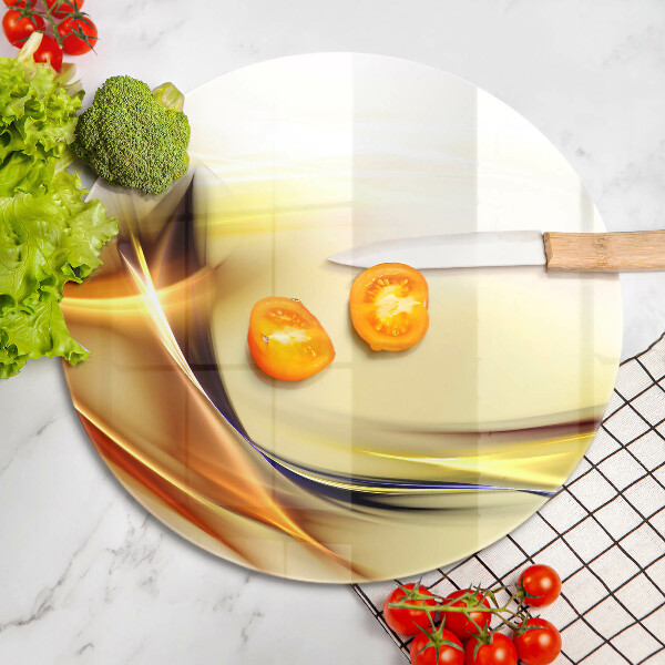 Glas Herdabdeckplatte Abstrakte Lichtlinien