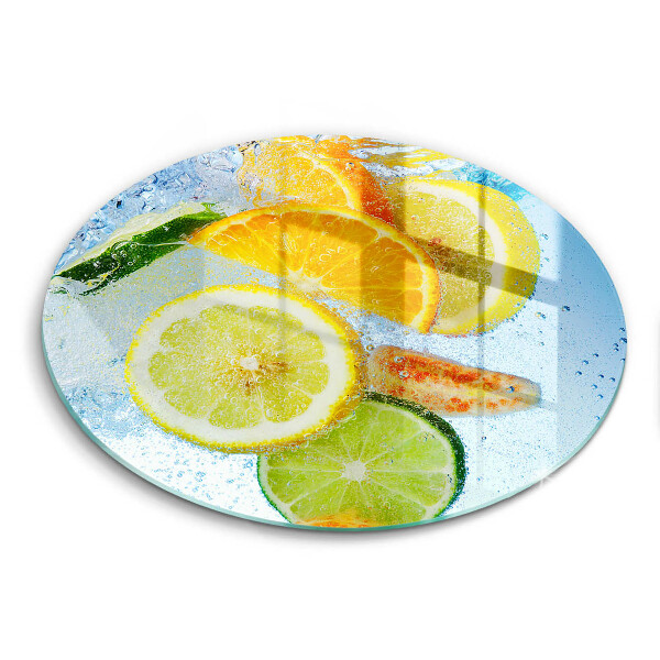 Glas Herdabdeckplatte Saftiges Zitruswasser