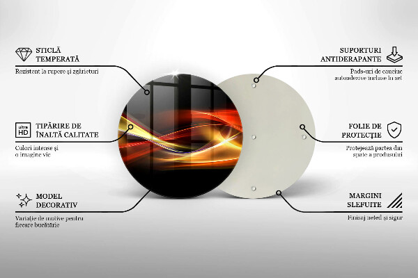 Glas Ceranfeldabdeckung Abstrakter Rauch und Licht