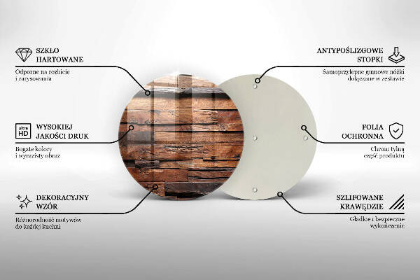Glas Ceranfeldabdeckung Spritzschutz Dekorative Holzbretter