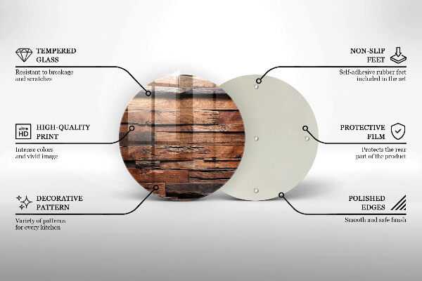 Glas Ceranfeldabdeckung Spritzschutz Dekorative Holzbretter