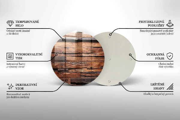 Glas Ceranfeldabdeckung Spritzschutz Dekorative Holzbretter