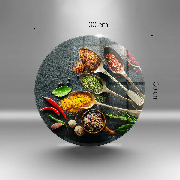 Glas Ceranfeldabdeckung Spritzschutz Küchenlöffel mit Gewürzen