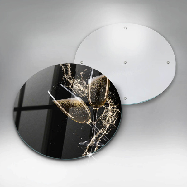 Glas Ceranfeldabdeckung Spritzschutz Gläser Champagner