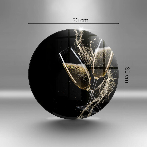 Glas Ceranfeldabdeckung Spritzschutz Gläser Champagner