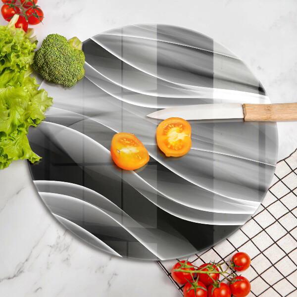 Glas Ceranfeldabdeckung Spritzschutz Abstraktion sanfte Linien