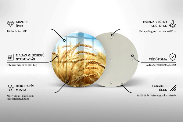 Glas Ceranfeldabdeckung Spritzschutz Getreideähren auf dem Feld