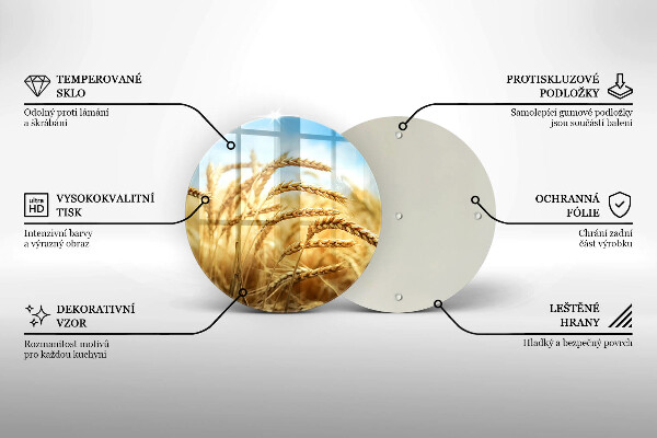 Glas Ceranfeldabdeckung Spritzschutz Getreideähren auf dem Feld
