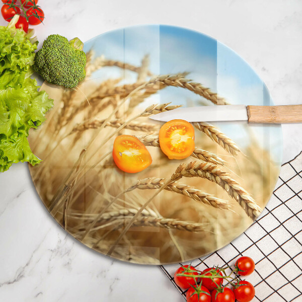 Glas Ceranfeldabdeckung Spritzschutz Getreideähren auf dem Feld