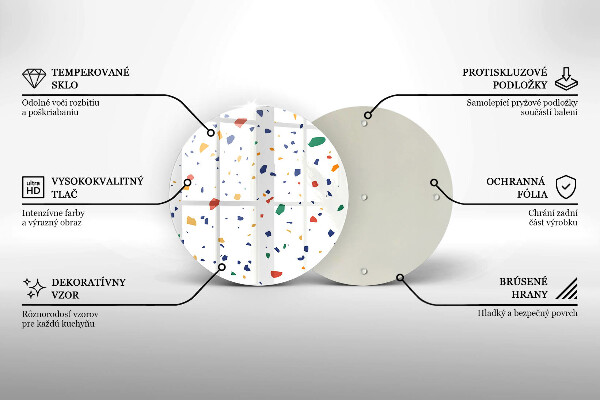 Glas Herdabdeckplatte Buntes Steingut