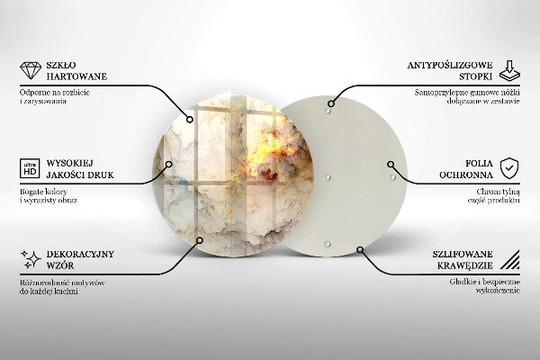 Glas Herdabdeckplatte Marmorstruktur mit Gold