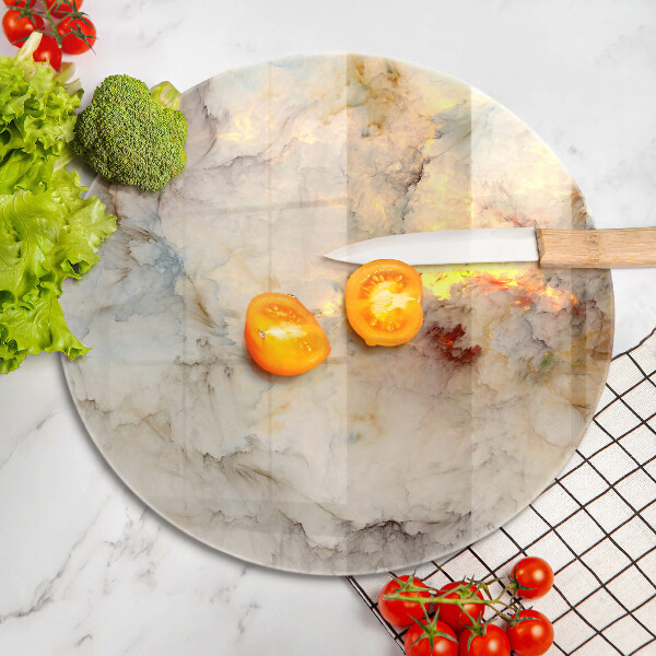 Glas Herdabdeckplatte Marmorstruktur mit Gold