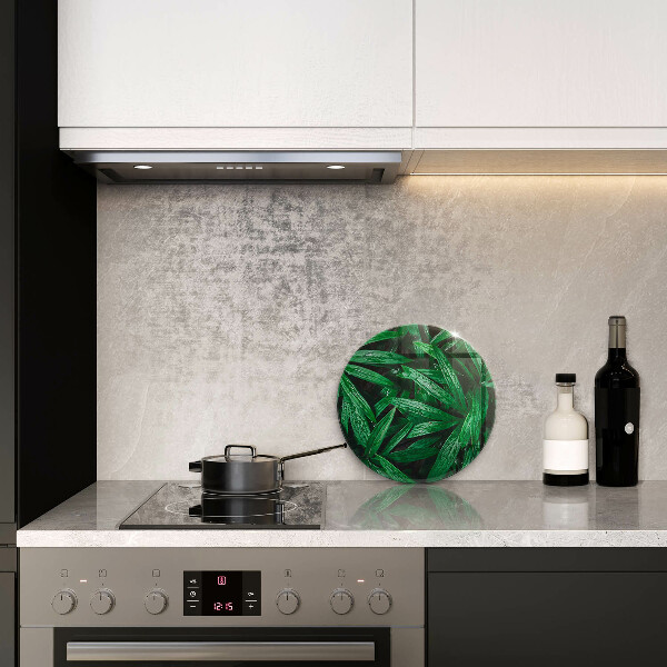 Glas Herdabdeckplatte Pflanzenblätter