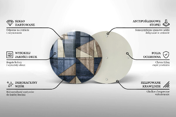 Glas Herdabdeckplatte Geometrische Abstraktion