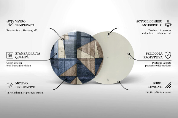 Glas Herdabdeckplatte Geometrische Abstraktion