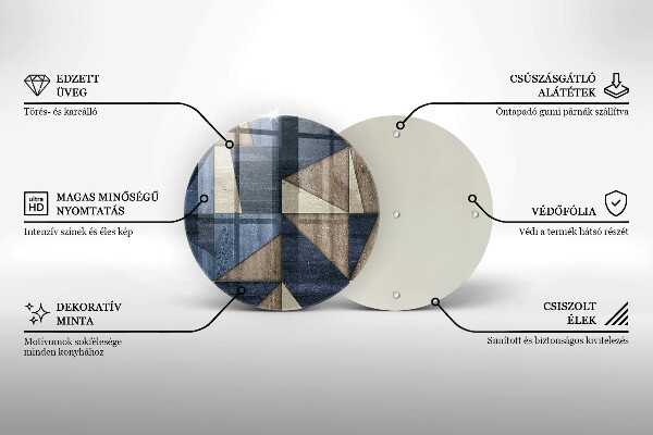 Glas Herdabdeckplatte Geometrische Abstraktion