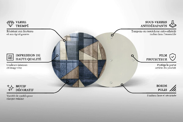 Glas Herdabdeckplatte Geometrische Abstraktion
